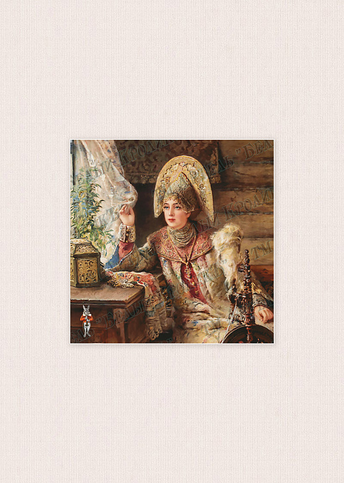 263-26_420 Боярышня у окна. Фрагмент.